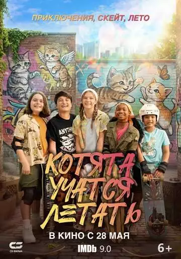 Котята учатся летать
